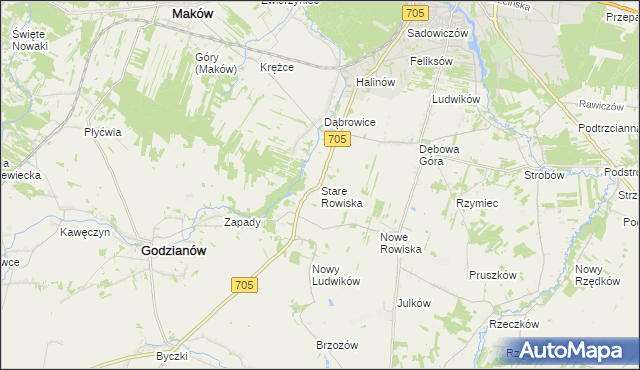 mapa Stare Rowiska, Stare Rowiska na mapie Targeo