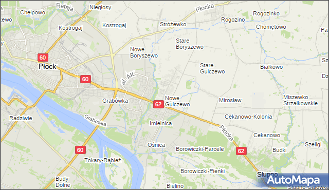 mapa Nowe Gulczewo, Nowe Gulczewo na mapie Targeo