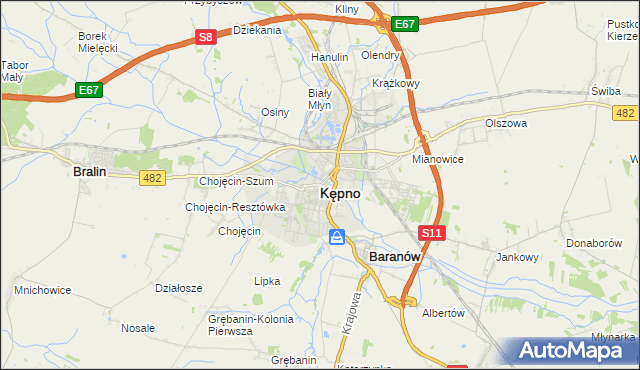 mapa Kępno, Kępno na mapie Targeo