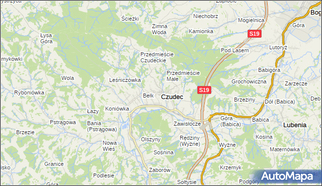 mapa Czudec, Czudec na mapie Targeo