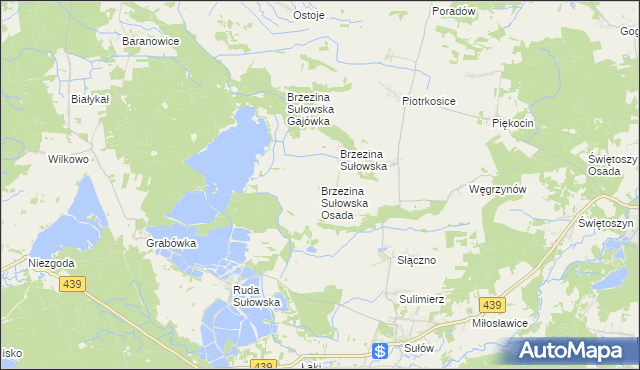 mapa Brzezina Sułowska Osada, Brzezina Sułowska Osada na mapie Targeo