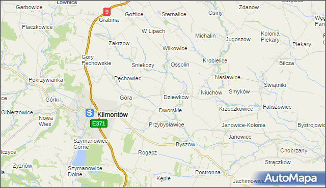 mapa Dziewków, Dziewków na mapie Targeo