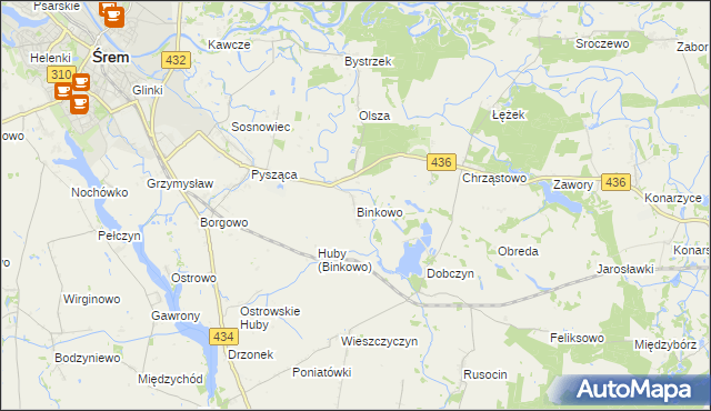mapa Binkowo, Binkowo na mapie Targeo