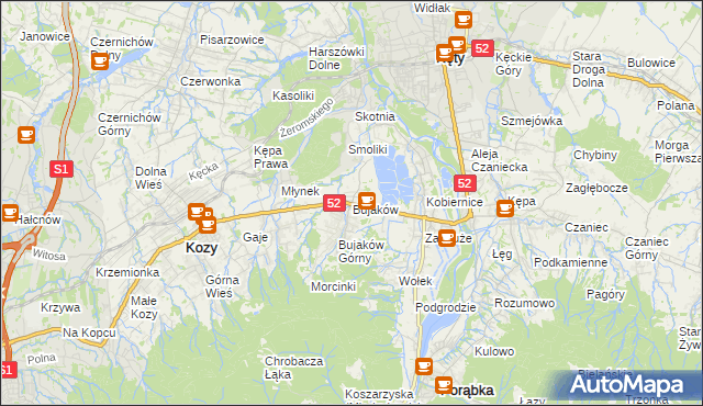 mapa Bujaków, Bujaków na mapie Targeo
