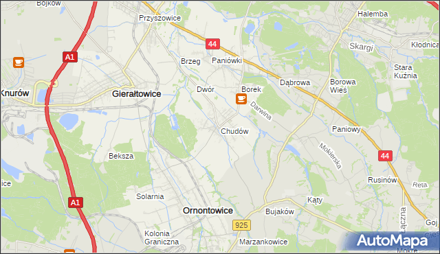 mapa Chudów, Chudów na mapie Targeo