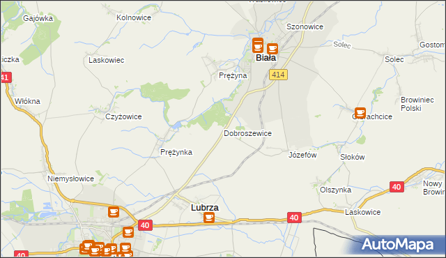 mapa Dobroszewice, Dobroszewice na mapie Targeo