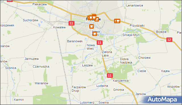 mapa Folusz gmina Pleszew, Folusz gmina Pleszew na mapie Targeo