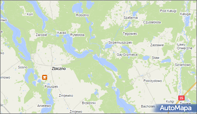 mapa Grzmięca, Grzmięca na mapie Targeo