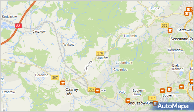 mapa Jabłów, Jabłów na mapie Targeo