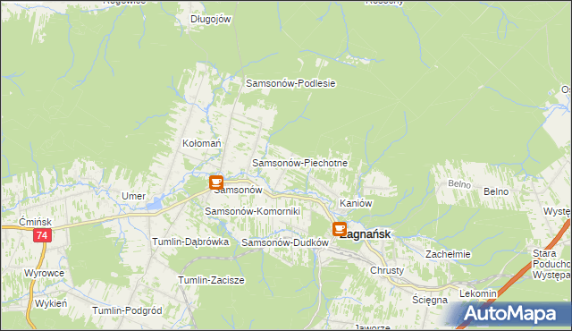 mapa Jasiów, Jasiów na mapie Targeo