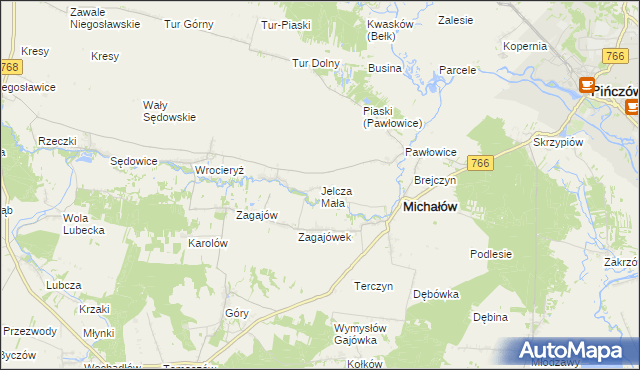 mapa Jelcza Mała, Jelcza Mała na mapie Targeo