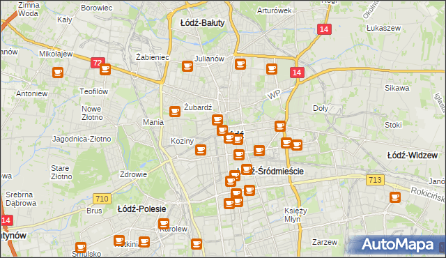 mapa Łodzi, Łódź na mapie Targeo