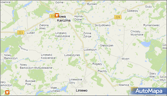mapa Lubieszyn, Lubieszyn na mapie Targeo