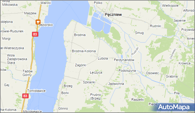 mapa Lubola, Lubola na mapie Targeo