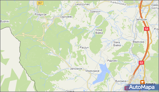 mapa Paczyn, Paczyn na mapie Targeo