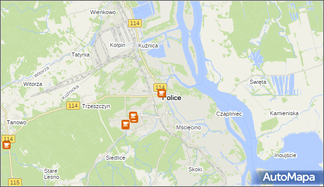 mapa Police, Police na mapie Targeo