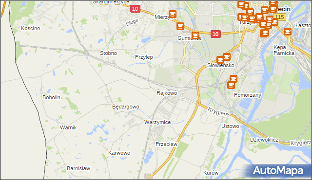 mapa Rajkowo, Rajkowo na mapie Targeo