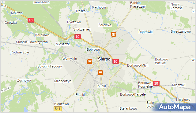 mapa Sierpc, Sierpc na mapie Targeo