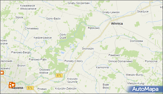 mapa Skoroszki, Skoroszki na mapie Targeo
