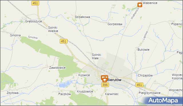 mapa Solniki Małe, Solniki Małe na mapie Targeo