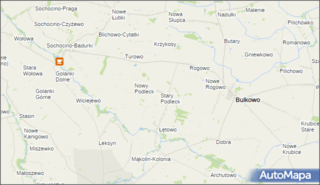 mapa Stary Podleck, Stary Podleck na mapie Targeo