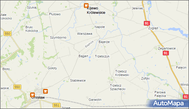 mapa Trzebczyk, Trzebczyk na mapie Targeo
