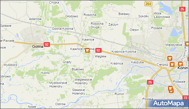 mapa Węglew, Węglew na mapie Targeo