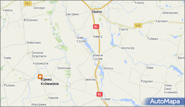 mapa Wielkie Czyste, Wielkie Czyste na mapie Targeo