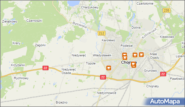 mapa Władysławek, Władysławek na mapie Targeo