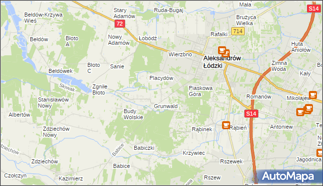 mapa Wola Grzymkowa, Wola Grzymkowa na mapie Targeo
