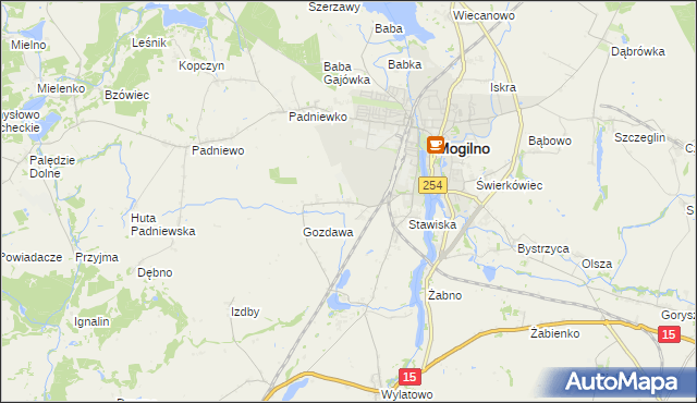 mapa Wyrobki gmina Mogilno, Wyrobki gmina Mogilno na mapie Targeo