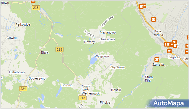 mapa Wyspowo, Wyspowo na mapie Targeo