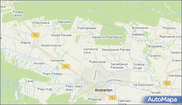 mapa Parcelanci, Parcelanci na mapie Targeo