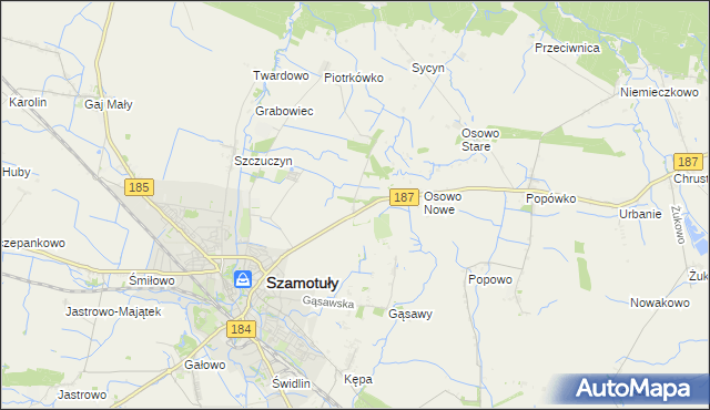 mapa Ludwikowo gmina Szamotuły, Ludwikowo gmina Szamotuły na mapie Targeo