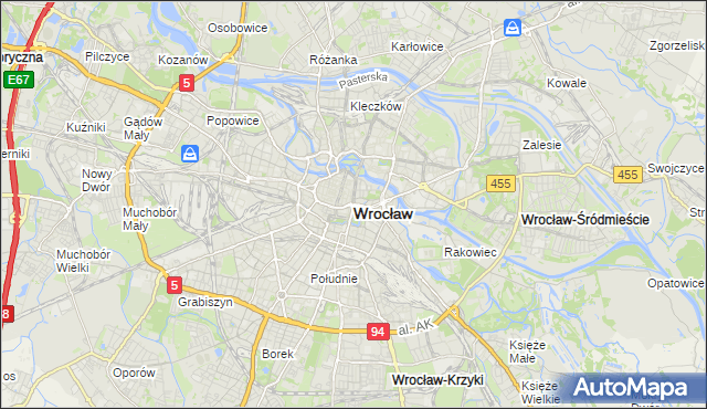 mapa Wrocławia, Wrocław na mapie Targeo