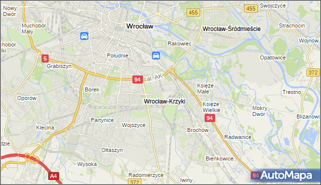 mapa Tarnogaj, Tarnogaj na mapie Targeo