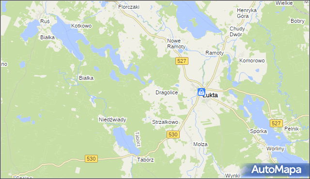 mapa Dragolice, Dragolice na mapie Targeo