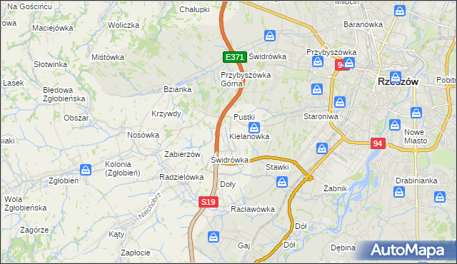 mapa Kielanówka, Kielanówka na mapie Targeo