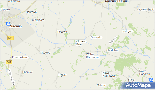 mapa Kliczewo Duże, Kliczewo Duże na mapie Targeo