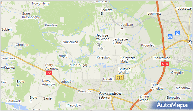 mapa Księstwo, Księstwo na mapie Targeo