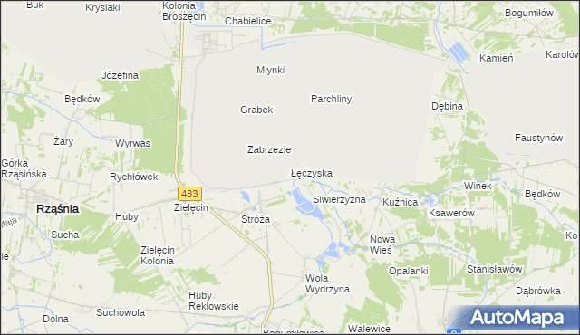mapa Łęczyska, Łęczyska na mapie Targeo