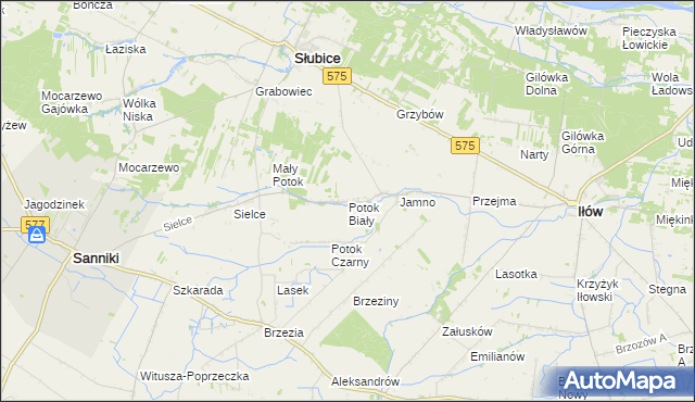 mapa Potok Biały, Potok Biały na mapie Targeo