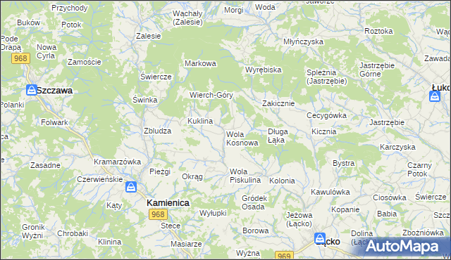 mapa Wola Kosnowa, Wola Kosnowa na mapie Targeo