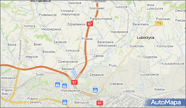 mapa Zastów, Zastów na mapie Targeo