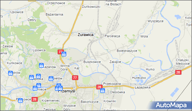 mapa Buszkowiczki, Buszkowiczki na mapie Targeo