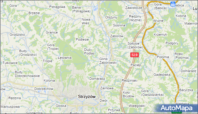 mapa Glinik Zaborowski, Glinik Zaborowski na mapie Targeo