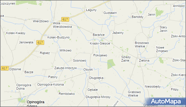 mapa Pokojewo, Pokojewo na mapie Targeo
