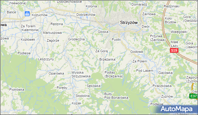 mapa Brzeżanka, Brzeżanka na mapie Targeo
