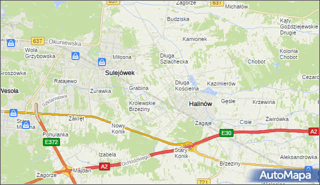 mapa Józefin gmina Halinów, Józefin gmina Halinów na mapie Targeo