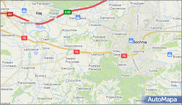mapa Łapczyca, Łapczyca na mapie Targeo